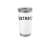 Vintage Detroit Michigan Distressed Bold Text Apparel Stainless Steel Insulated Tumbler