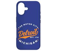 Vintage Detroit Motor City Michigan Orange Text Case for iPhone 17