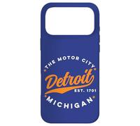 Vintage Detroit Motor City Michigan Orange Text Case for iPhone 17 Pro Max