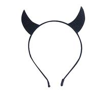 Vintage Devil Horns Hair Hoop Rhinestones Crystal Headwear Headband Halloween Party Halloween Disco Themed Headband