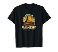 Vintage Devils Tower Illustration T-Shirt