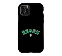 Vintage Devon County Green Black Varsity Style Design Case for iPhone 11 Pro