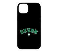 Vintage Devon County Green Black Varsity Style Design Case for iPhone 14 Plus