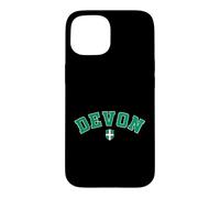 Vintage Devon County Green Black Varsity Style Design Case for iPhone 15