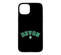 Vintage Devon County Green Black Varsity Style Design Case for iPhone 15 Plus