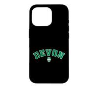 Vintage Devon County Green Black Varsity Style Design Case for iPhone 16 Pro