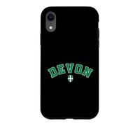 Vintage Devon County Green Black Varsity Style Design Case for iPhone XR