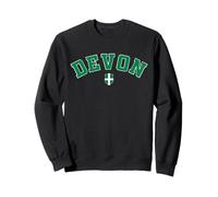 Vintage Devon County Green Black Varsity Style Design Sweatshirt