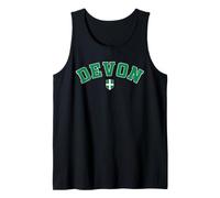 Vintage Devon County Green Black Varsity Style Design Tank Top