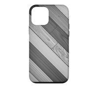 Vintage Diagonal Gray Stripes Abstract Art Case for iPhone 12 mini