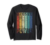 Vintage Diesel Power Funny Gift For Car Mechanic Smoke Truck Long Sleeve T-Shirt