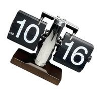 Vintage Digital Turn Page Clock Automatic Rotating Battery Operated Mechanical Home Office Decor Vintage Digital Turn