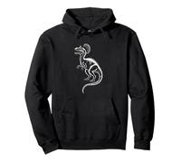 Vintage Dilophosaurus Dinosaur Art Pullover Hoodie