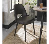 Vintage Dining Chairs - Set of 2 - Peppercorn Upholstered