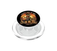 Vintage Dino Dad BBQ T-Rex Grilling Daddy King Of Barbecue PopSockets PopGrip for MagSafe