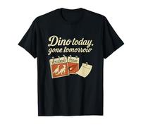 Vintage Dino Today Gone Tomorrow Meteor Calendar T-Shirt