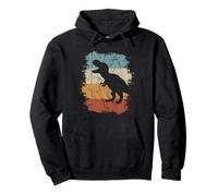 Vintage Dinosaur Art l Retro T-Rex Silhouette Pullover Hoodie