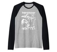 Vintage Dinosaur Fossils T-Rex Paleontology Jurassic Period Raglan Baseball Tee