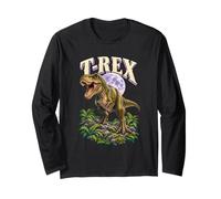 Vintage Dinosaur Retro 90s Fossil Lover T Rex Tyrannosaurus Long Sleeve T-Shirt