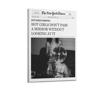 Vintage Disco Cocktail Newspaper Print Art Canvas Poster Bedroom Living Room Decoration Painting Frame-style 12x18inch(30x45cm)