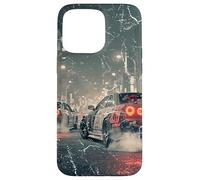 Vintage Distress JDM Drift Racing Cars Kanji Tokyo Skyline Case for iPhone 15 Pro Max