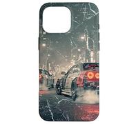 Vintage Distress JDM Drift Racing Cars Kanji Tokyo Skyline Case for iPhone 16 Pro Max