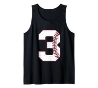 Vintage Distressed Baseball Jersey Number 3 Sports Fan Tank Top