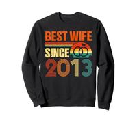Vintage Distressed Best Wife Since 2013 13th Anniversary Sweatshirt