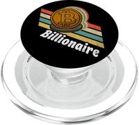 Vintage Distressed Bitcoin Logo Design Retro Crypto Meme BTC PopSockets PopGrip for MagSafe