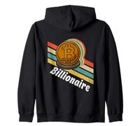 Vintage Distressed Bitcoin Logo Design Retro Crypto Meme BTC Zip Hoodie