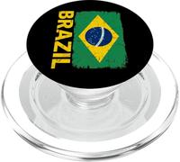 Vintage Distressed Brazil Flag PopSockets PopGrip for MagSafe