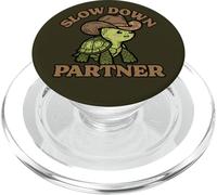 Vintage Distressed Cowboy Slow Down Partner Turtle PopSockets PopGrip for MagSafe