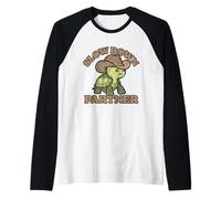 Vintage Distressed Cowboy Slow Down Partner Turtle Raglan Baseball Tee