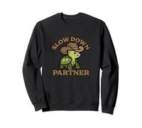 Vintage Distressed Cowboy Slow Down Partner Turtle Sweatshirt
