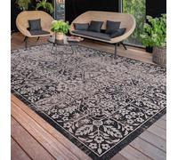 Vintage Distressed Floral Waterproof Outdoor Rug 10x16 for Patio Deck Garden RV Camping High Traffic Areas QuickDry Boho Carpet Mat for Indoor/Outdoor Use