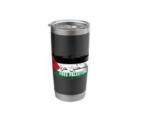 Vintage Distressed Free Palestine Flag Stainless Steel Insulated Tumbler