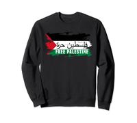 Vintage Distressed Free Palestine Flag Sweatshirt