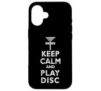 Vintage Distressed Keep Calm and Play Disc Golf Basket Case for iPhone 16