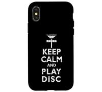 Vintage Distressed Keep Calm and Play Disc Golf Basket Case for iPhone X/XS
