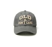 Vintage Distressed Old & Don’T Care Cap,Old Club Lifetime Member Cap, Distressed Baseball Cap for Men & Women,Adjustable Cotton Baseball Cap (Grey)
