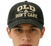 Vintage Distressed Old & Don't Care Cap, Adjustable Retro Unisex Hat with Reinforced Stitching, Cool Funny Embroidered Ball Caps, Classic Trucker Dad Hat, for Golf Running Gym Cycling Dad