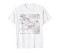 Vintage Distressed Orienteering Compass Badge Forest Athlete T-Shirt