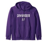 Vintage DIVORCED AF Split Up Divorcee Not Married Anymore Zip Hoodie