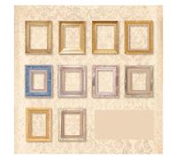 Vintage DIY Album Scrapbook Decoration Sticker, 30 Sheets Art Collection Vintage Scrapbooking Paper Border Cutout Cards Handbook Collage Decorative Material Art Handmade Craft Decoration Sticker(E)