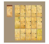 Vintage Diy Album Scrapbook Decoration Sticker, 30 Sheets Vintage Journal Daily Material Book Tear-Off Notebook Note Taking Handbook Collage Decoration Label Album Scrapbooking Decoration Sticker(C)