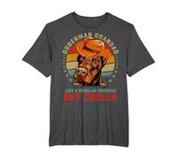 Vintage Doberman Grandad Like a Regular Grandad but Cooler T-Shirt, Men's Big and Tall, Dark Heather Grey, 3X Tall
