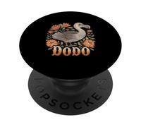 Vintage DODO Extinct Bird Floral Retro Style PopSockets Adhesive PopGrip