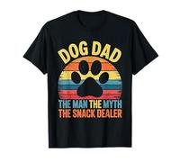 Vintage Dog Dad The Man The Myth Snack Dealer Father Day T-Shirt