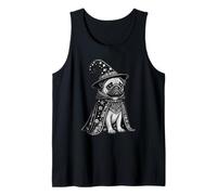 Vintage Dog Pug Wizard Fantasy Tank Top