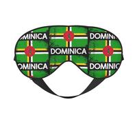 Vintage Dominican Dominica Flag Eye Mask Sleep Mask Light BlockBlindfold Night Eyes Cover Soft Pressure-Free Eyeshade with Elastic Strap for Home Travel Office Nap Yoga